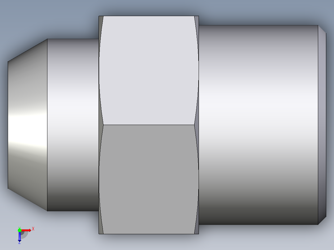 卡套式工业通用硬管接头EO_Weld_connector_AS14SX俯视图