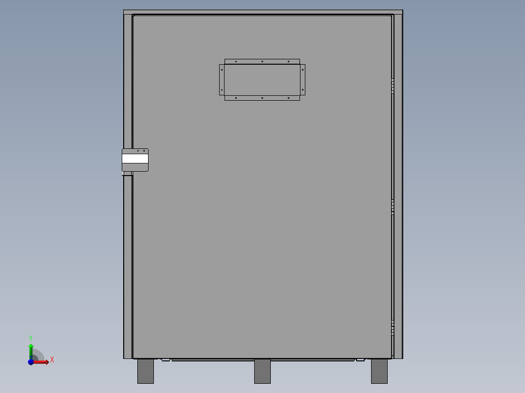 一种衣物收集箱前视图