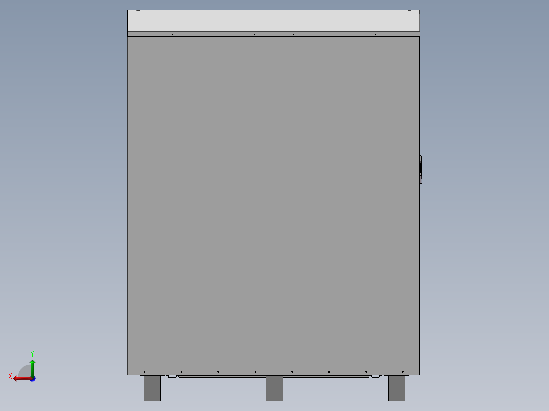 一种衣物收集箱后视图