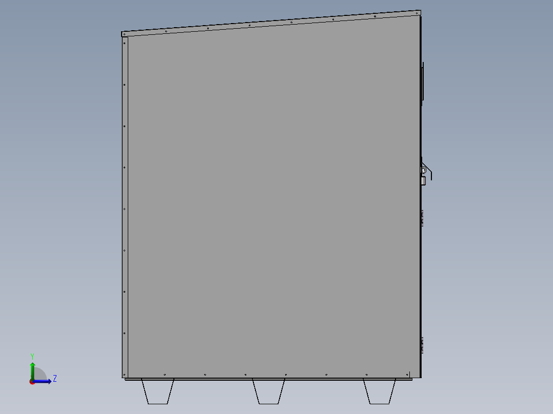 一种衣物收集箱左视图