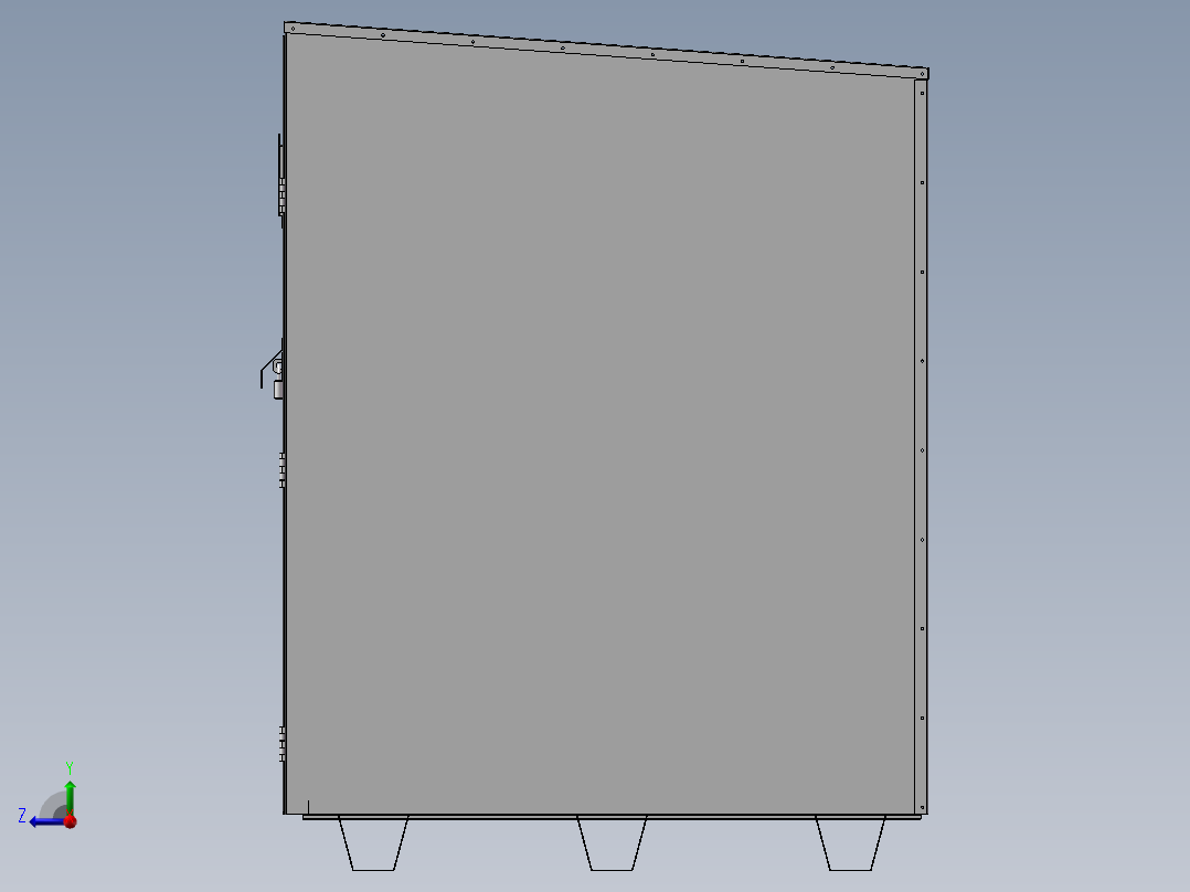 一种衣物收集箱右视图