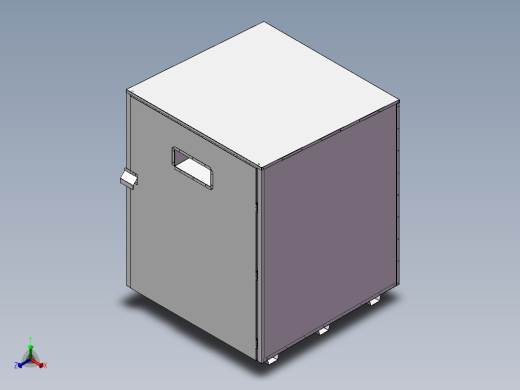 一种衣物收集箱正等轴测缩略图