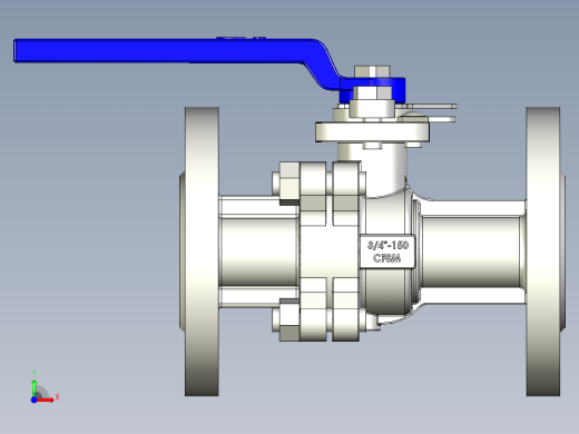 管道手动球阀-水管开关阀-手动阀门DN20铸钢球阀-1前视缩略图