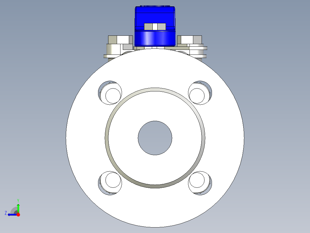 管道手动球阀-水管开关阀-手动阀门DN20铸钢球阀-1右视图