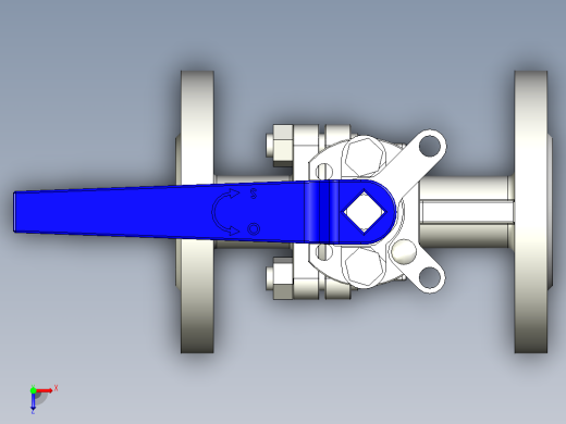 管道手动球阀-水管开关阀-手动阀门DN20铸钢球阀-1俯视缩略图