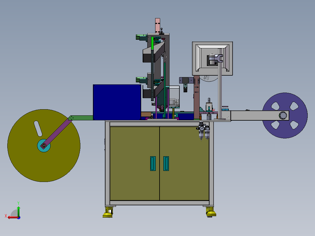 全自动SMD编带测试包装机后视图
