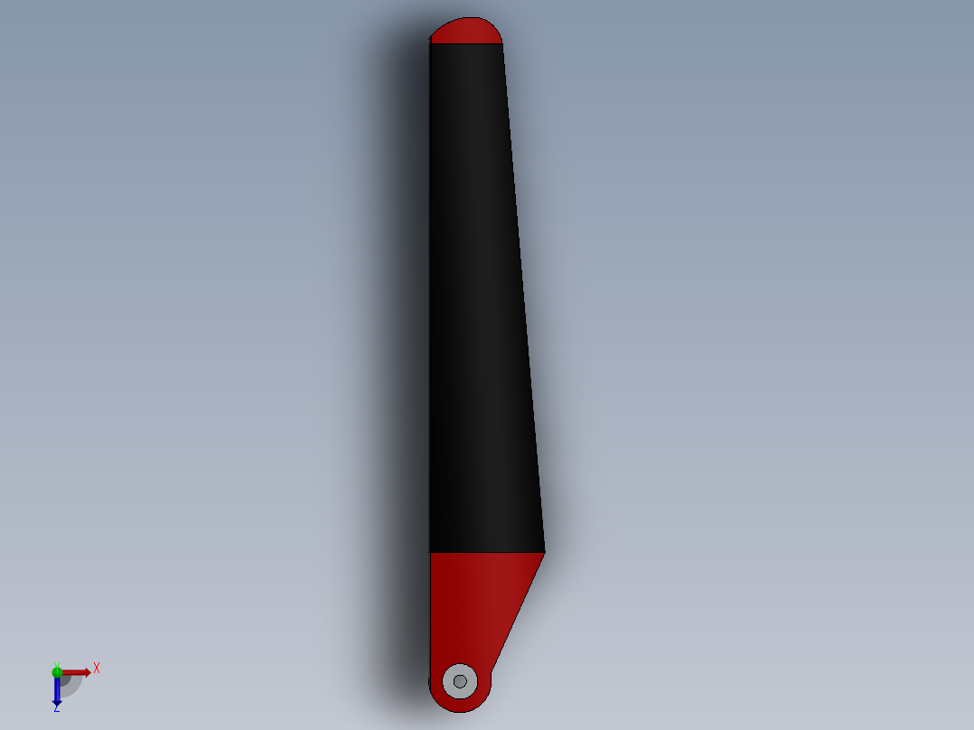 RC直升机机翼俯视图