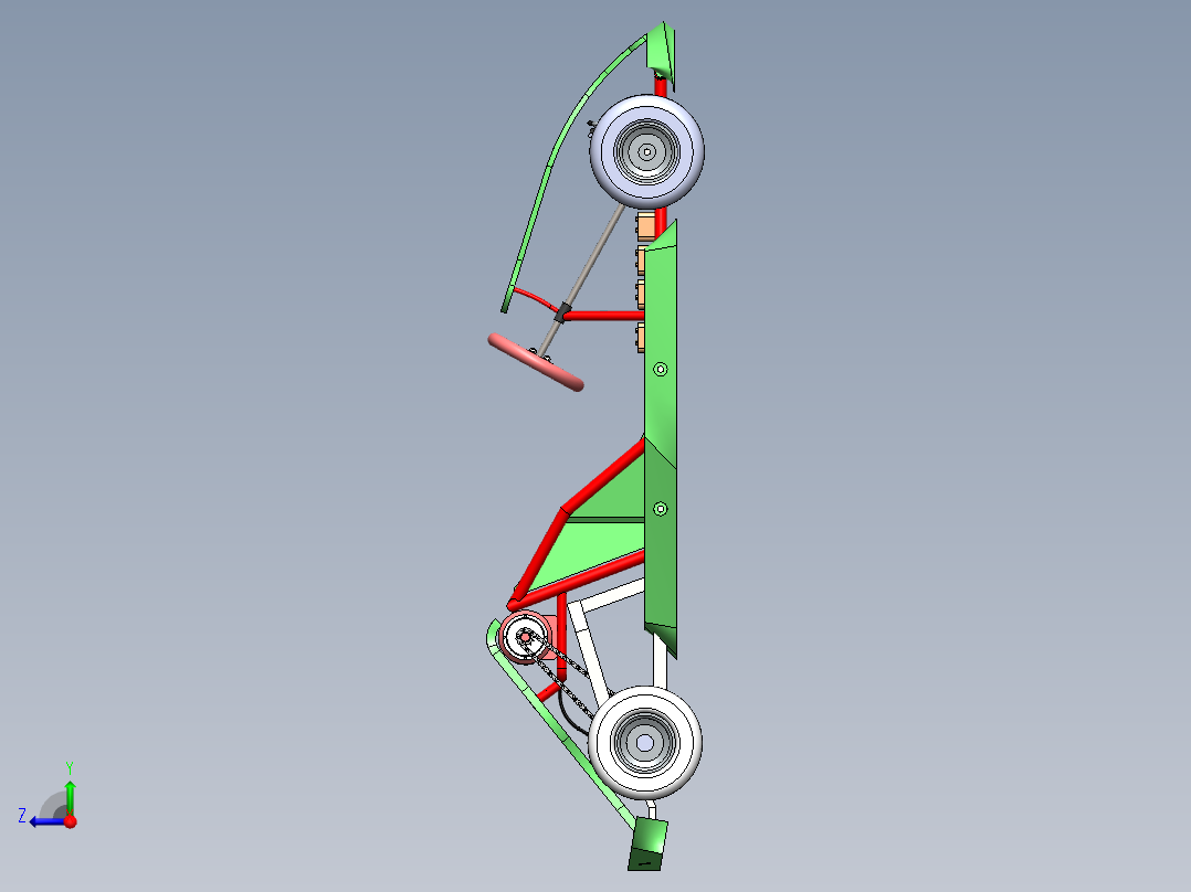 卡丁车模型右视图