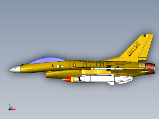 猎鹰F16战斗机模型图前视缩略图