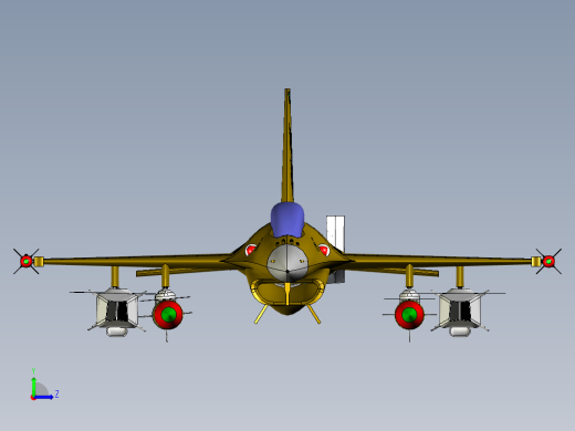 猎鹰F16战斗机模型图左视缩略图