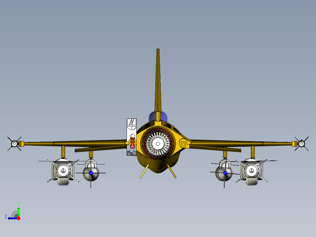 猎鹰F16战斗机模型图右视图