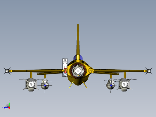 猎鹰F16战斗机模型图右视缩略图