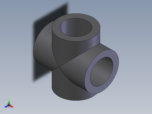 十字din 8063型十字管正等轴测缩略图