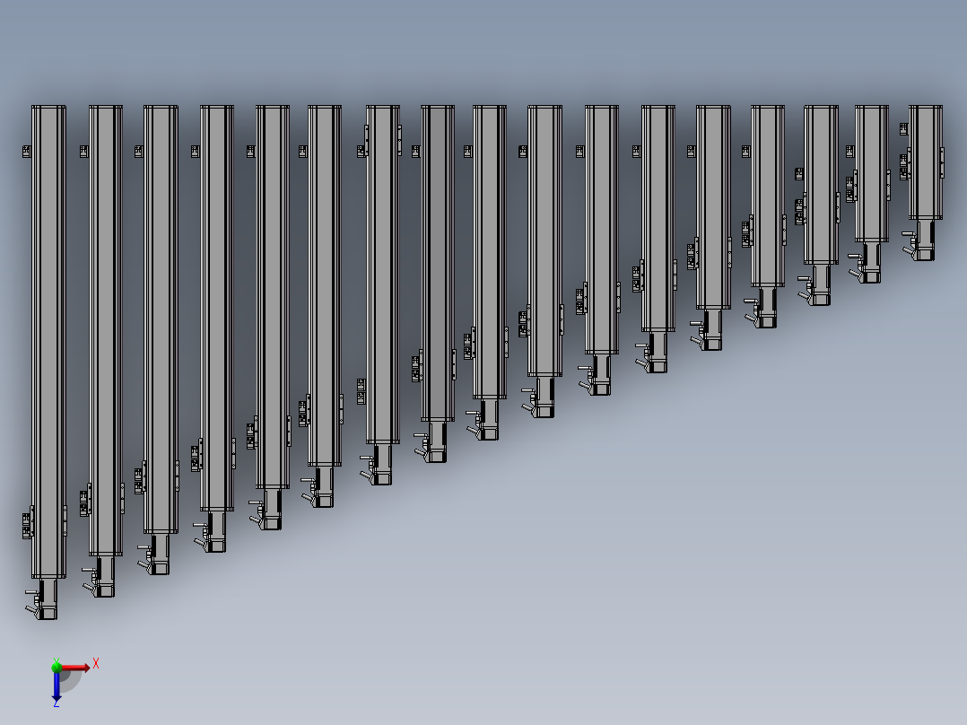 半封闭丝杆滑台MT75BS全尺寸17种俯视图