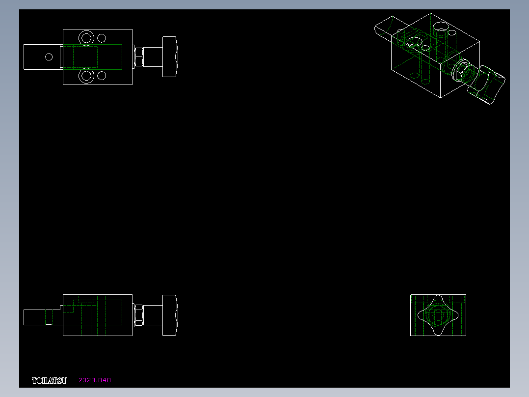 夾具2323-2D多系列多零件图纸模型