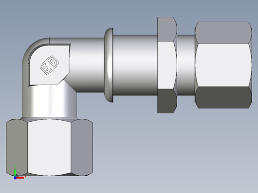 卡套式工业通用硬管接头EO_Bulkhead_elbow_WSV14ZS71前视缩略图