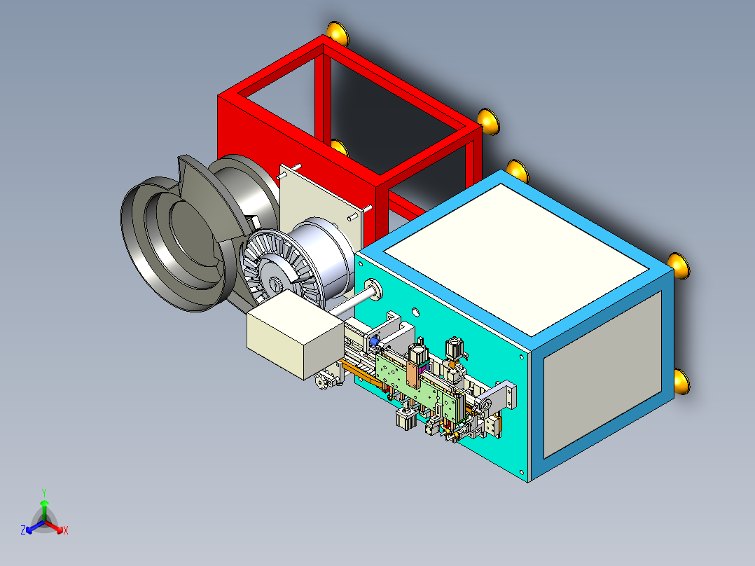 电子检测包装机M正等轴测图