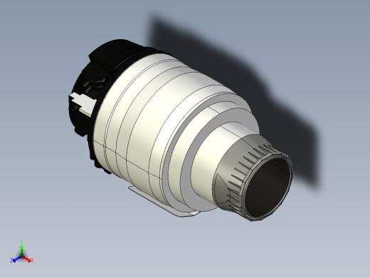 科幻单人小型飞机造型模型 creo stp