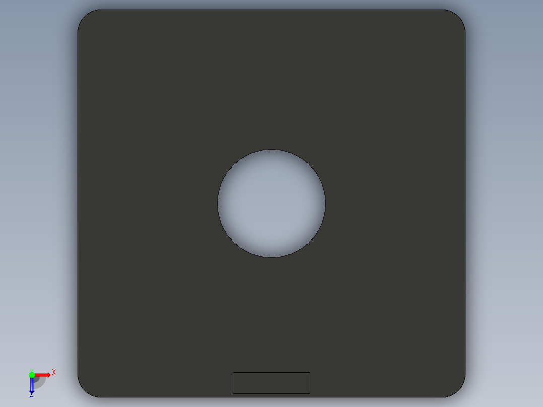 型材-BR 50X50 COVER CAP WITH HOLE KJN529047俯视图