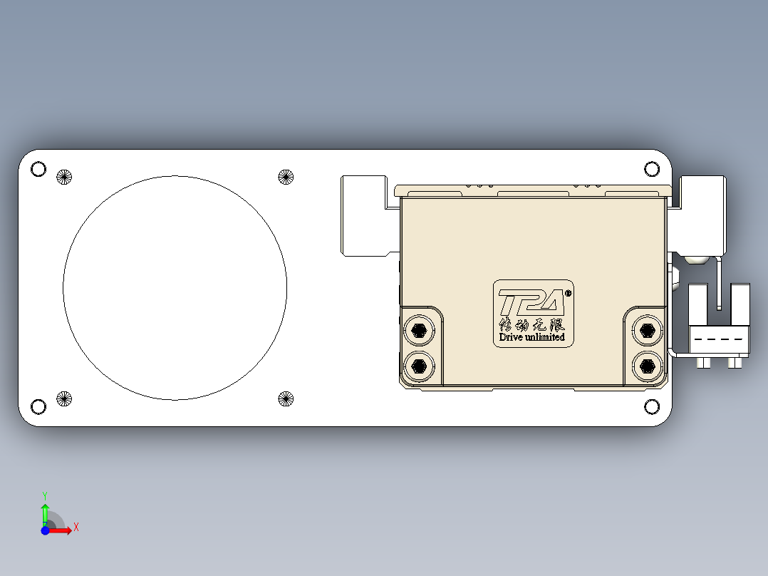 TPA-KNR-60E-1205C-L750A1-ML-P40-N3线性模块铝制底座前视图
