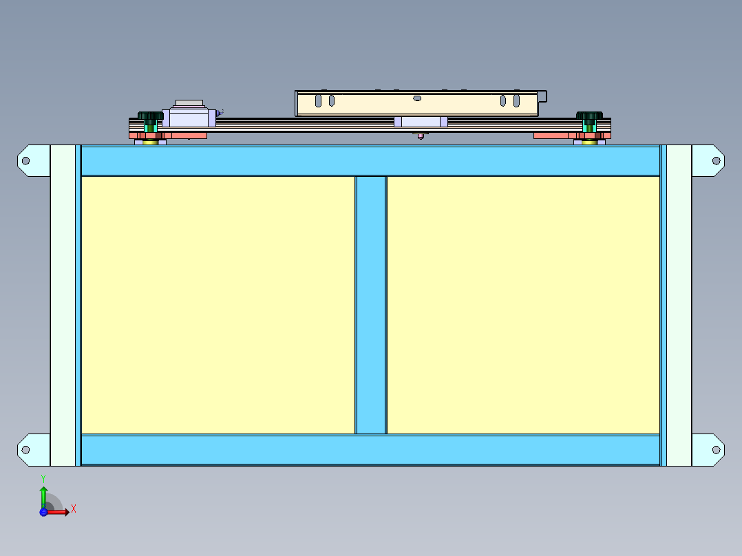 立式门板平面度测试台sw19可编辑前视图