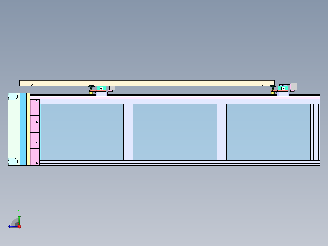 立式门板平面度测试台sw19可编辑右视图
