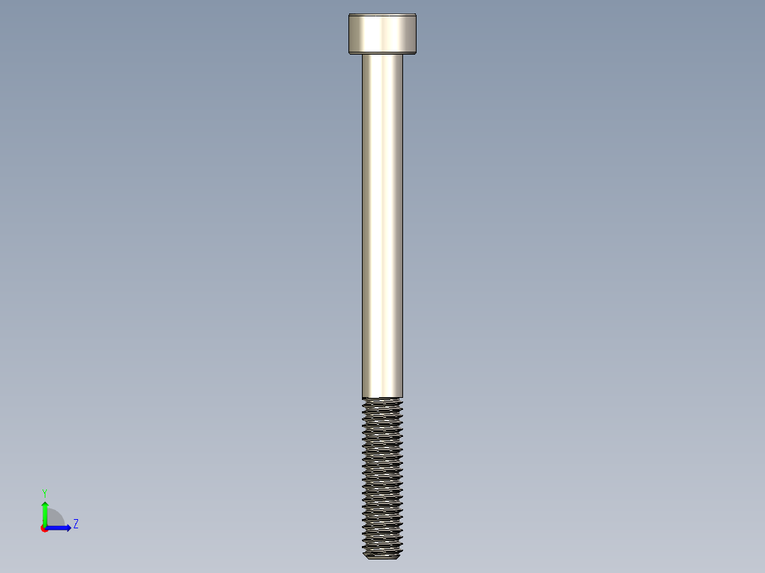 Screw_DIN_912_M6x75_A2.STEP公制内六角螺钉左视图