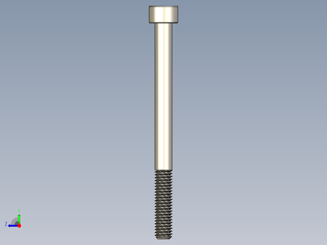 Screw_DIN_912_M6x75_A2.STEP公制内六角螺钉右视图