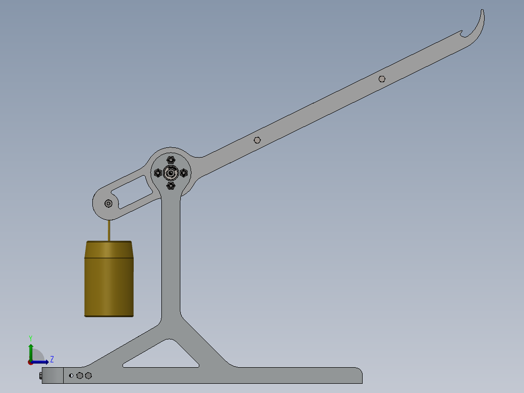 石弩弹射器、弹射器(3)左视图