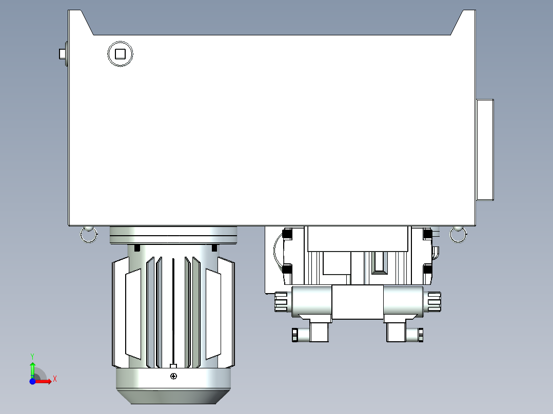 B3004119-液压动力站机器液压泵站前视图