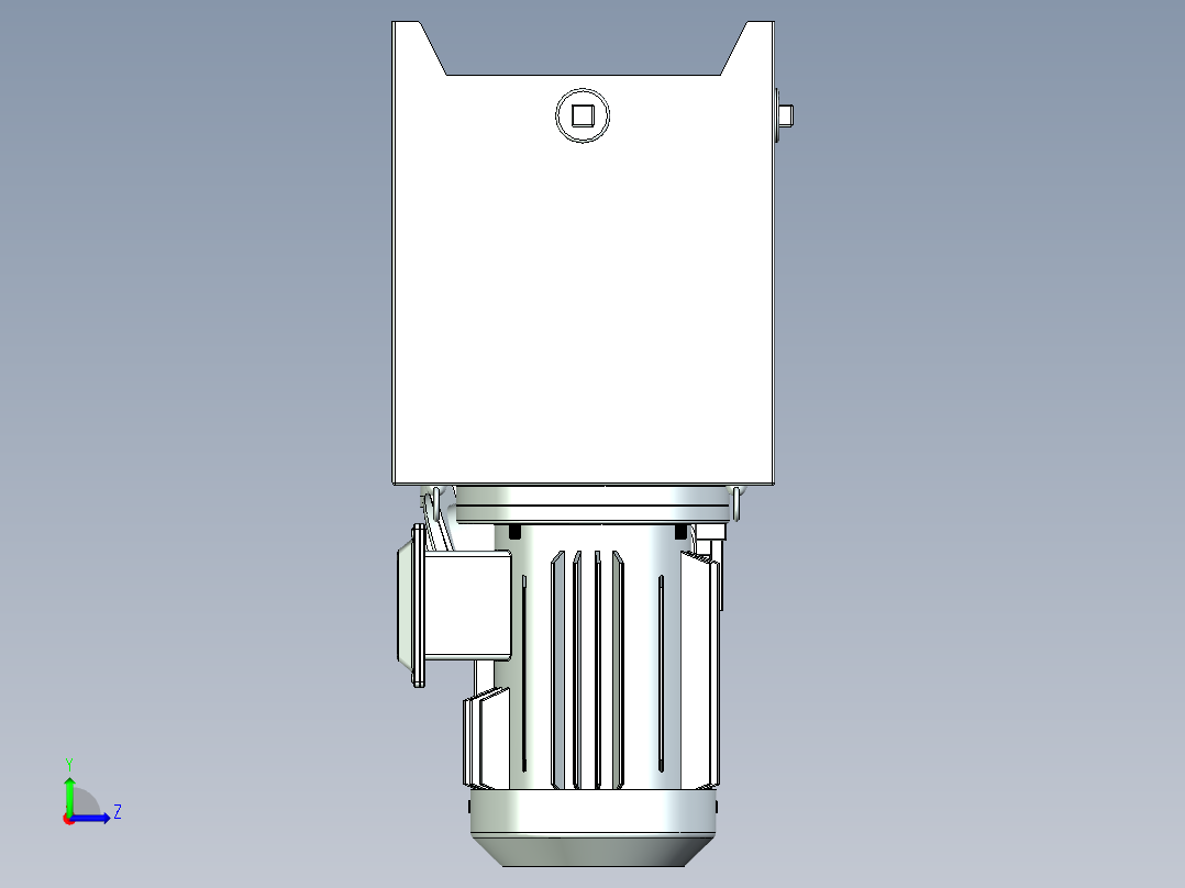 B3004119-液压动力站机器液压泵站左视图