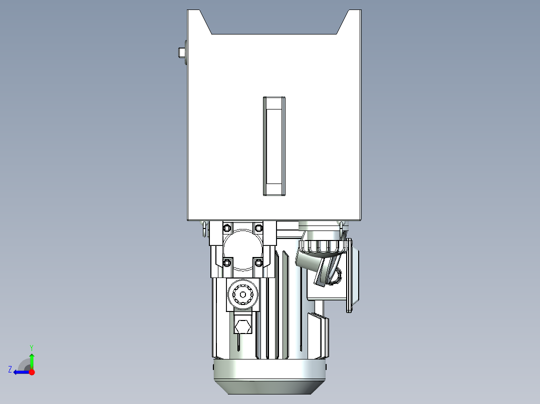 B3004119-液压动力站机器液压泵站右视图