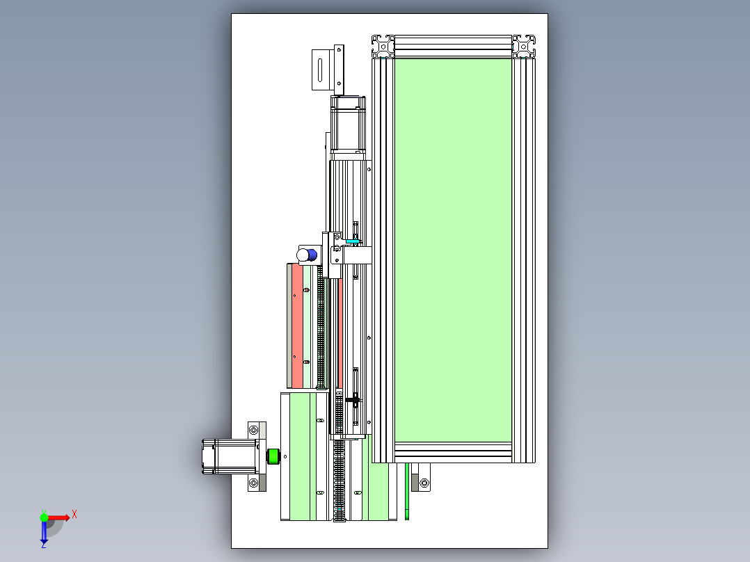 SP-5490 食品包装袋自动分拣机俯视图