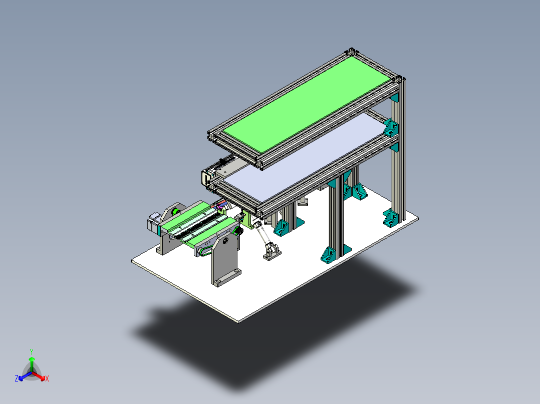 SP-5490 食品包装袋自动分拣机正等轴测图