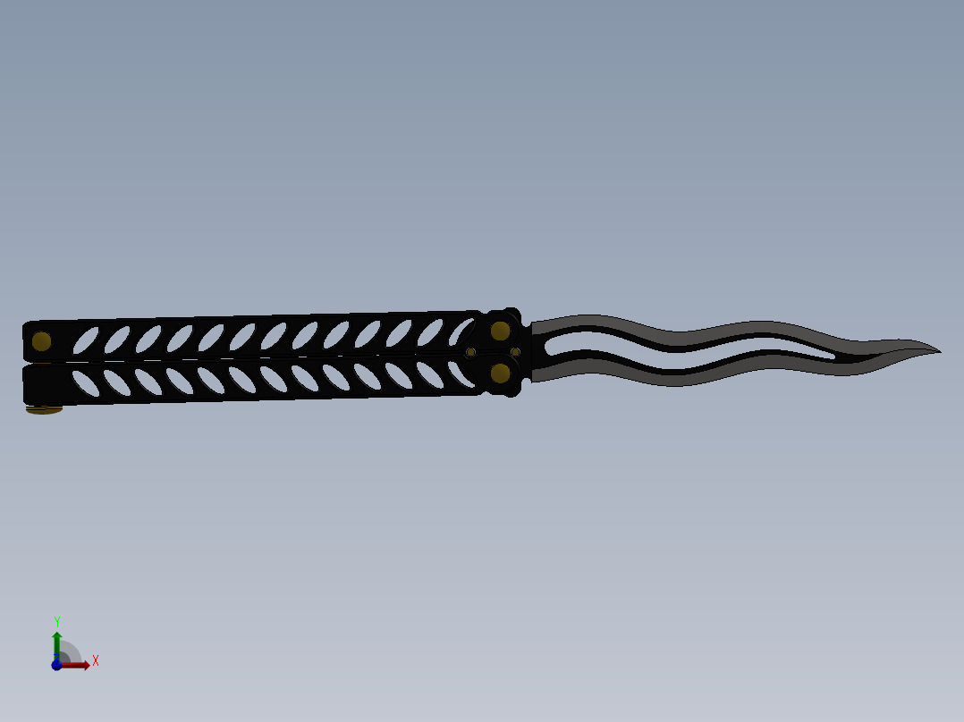 折叠刀、刀 (8)前视图