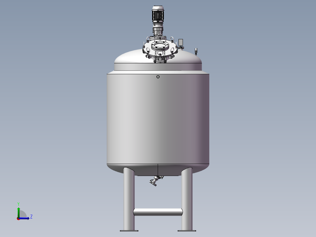 压力容积、反应堆容器，加压容器左视图