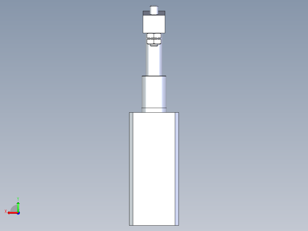 AIRTAC_QCKL20x20气缸模型后视图