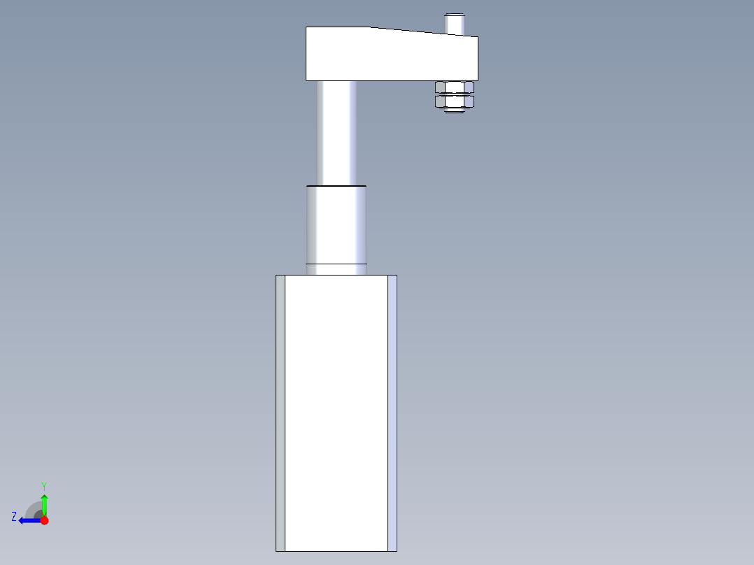 AIRTAC_QCKL20x20气缸模型右视图
