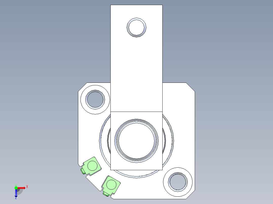 AIRTAC_QCKL20x20气缸模型俯视图