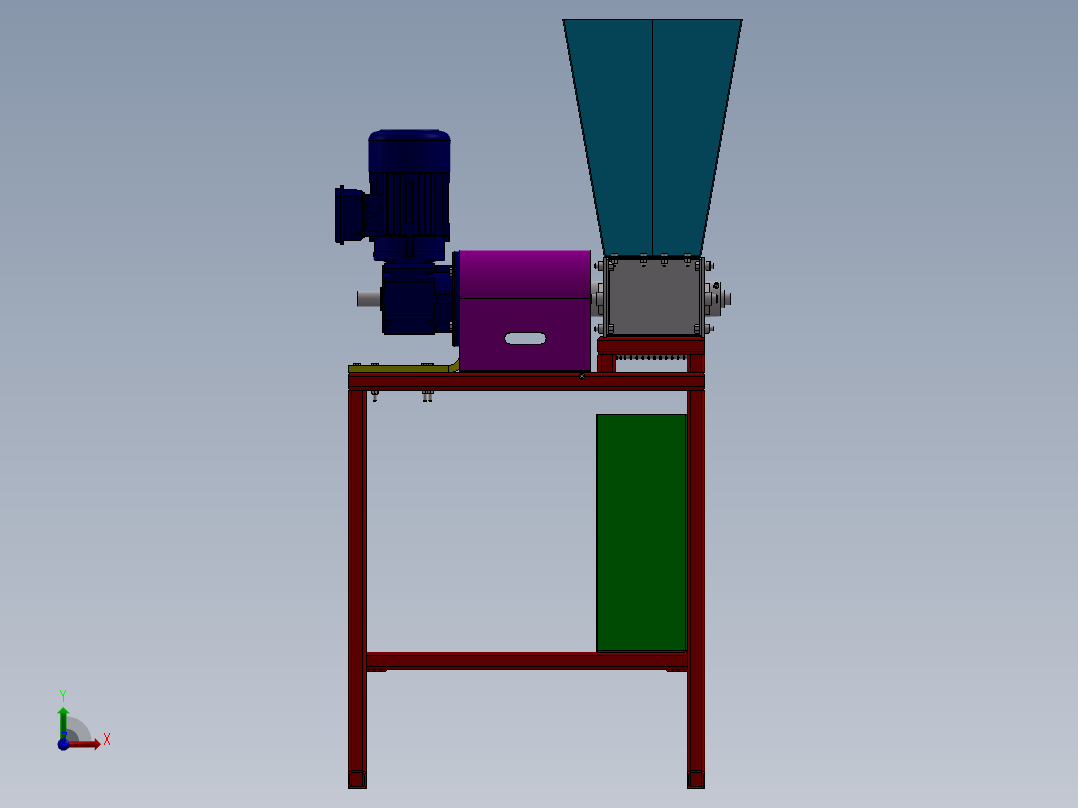 破碎机、塑料破碎机前视图