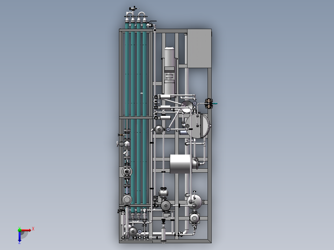 2T列管杀菌机(20-137-40℃) 784155俯视图