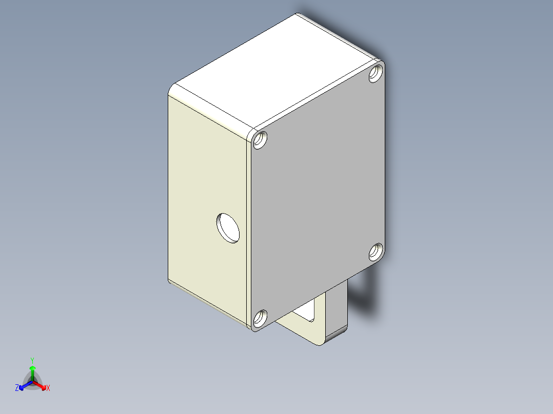 智能电子锁，感应锁正等轴测图