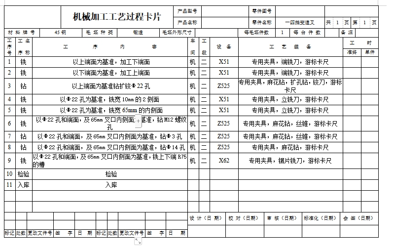 一四档变速叉-一四挡变速叉的钻Φ14孔夹具设计及加工工艺装备含非标6张CAD图