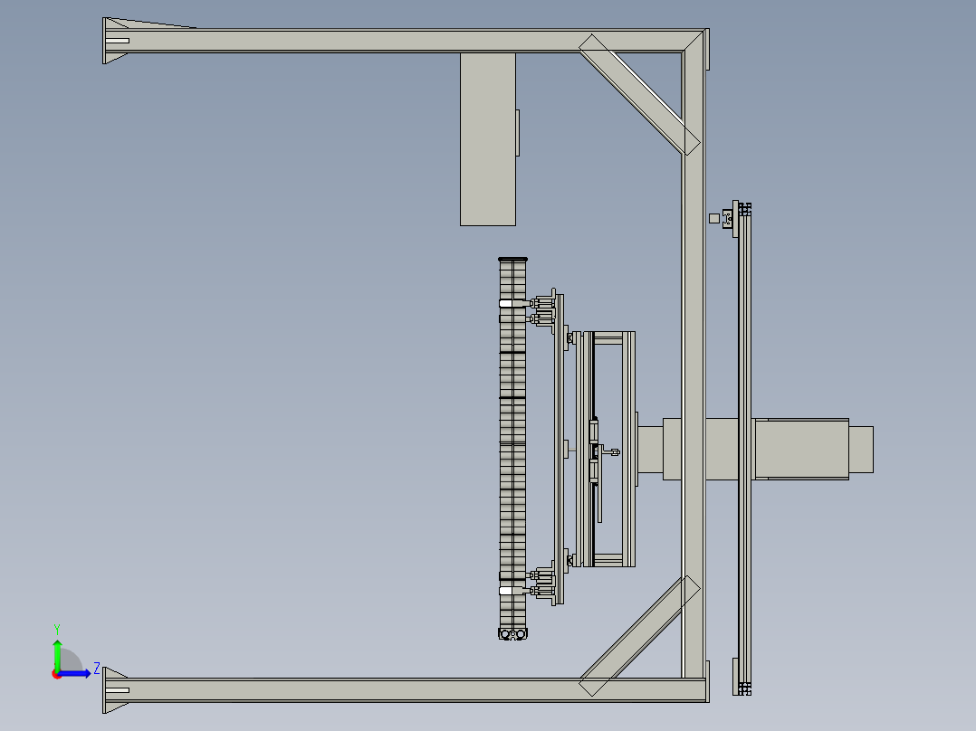 龙门架-80x80方通龙门架取料模组--龙门-311-2023312-715左视图