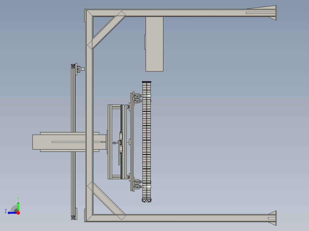 龙门架-80x80方通龙门架取料模组--龙门-311-2023312-715右视图