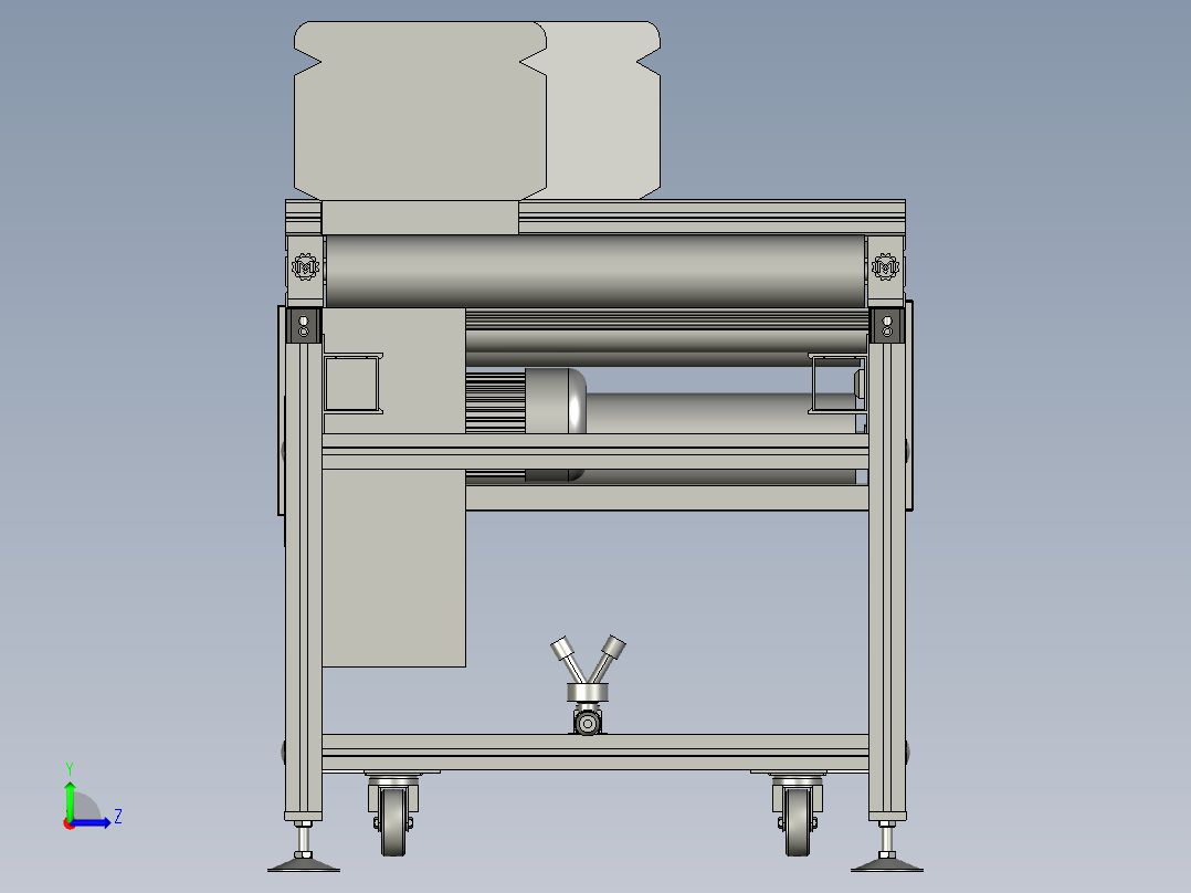 单层皮带线左视图