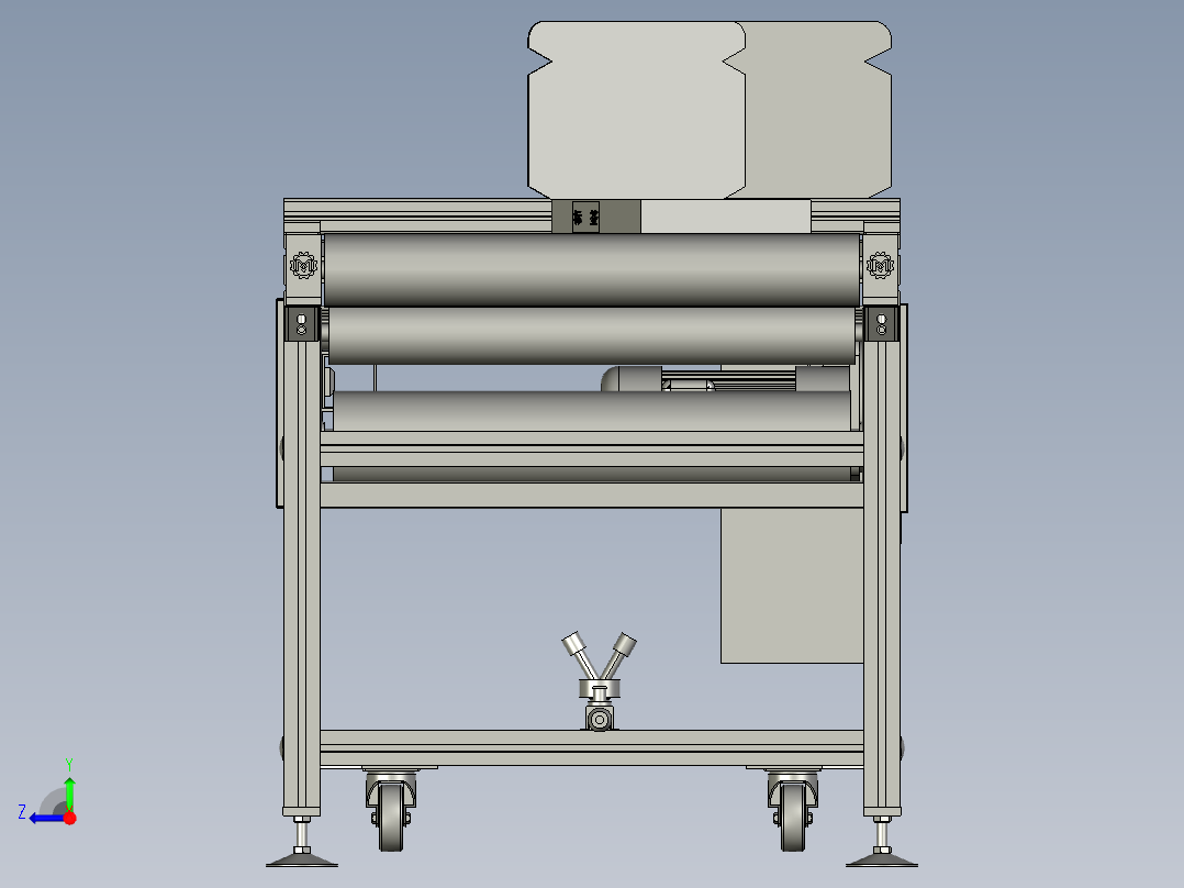 单层皮带线右视图