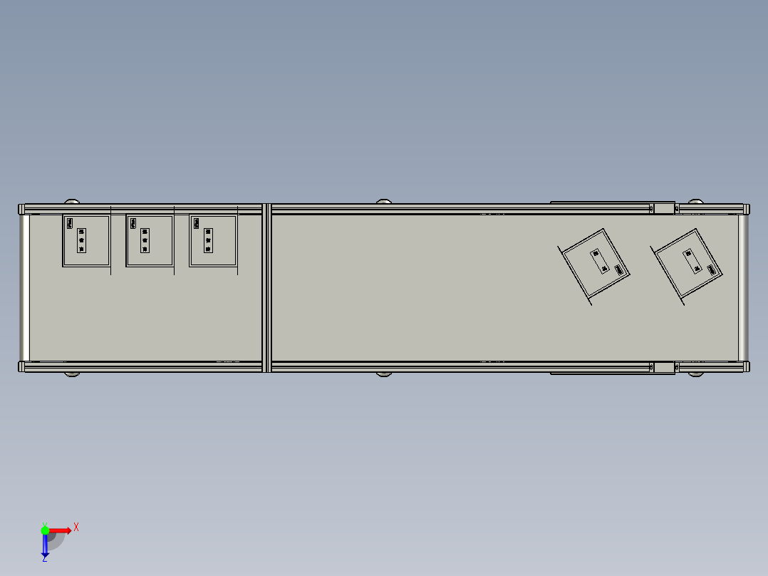 单层皮带线俯视图