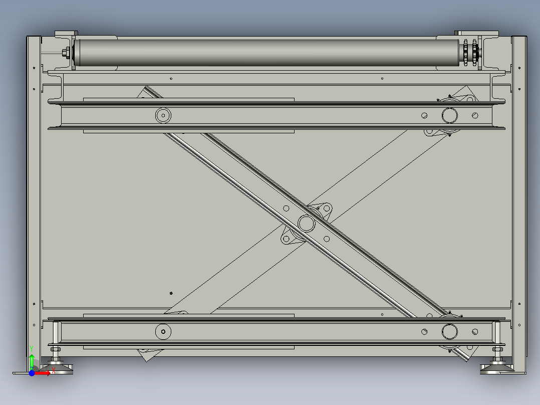 槽钢升降机前视图