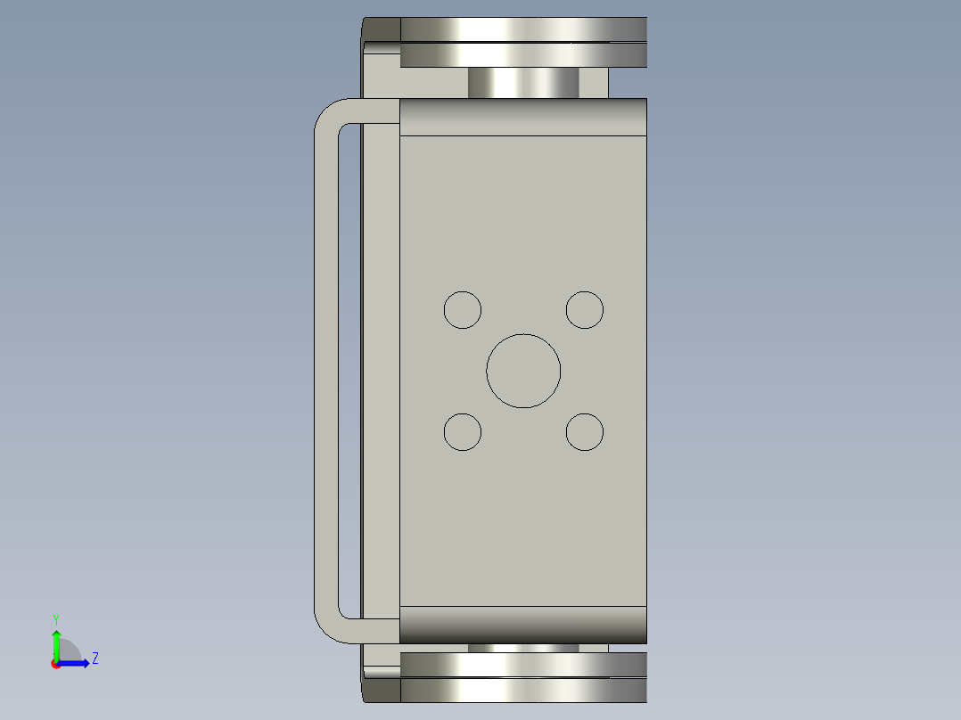 rds3115-3d舵机云台左视图